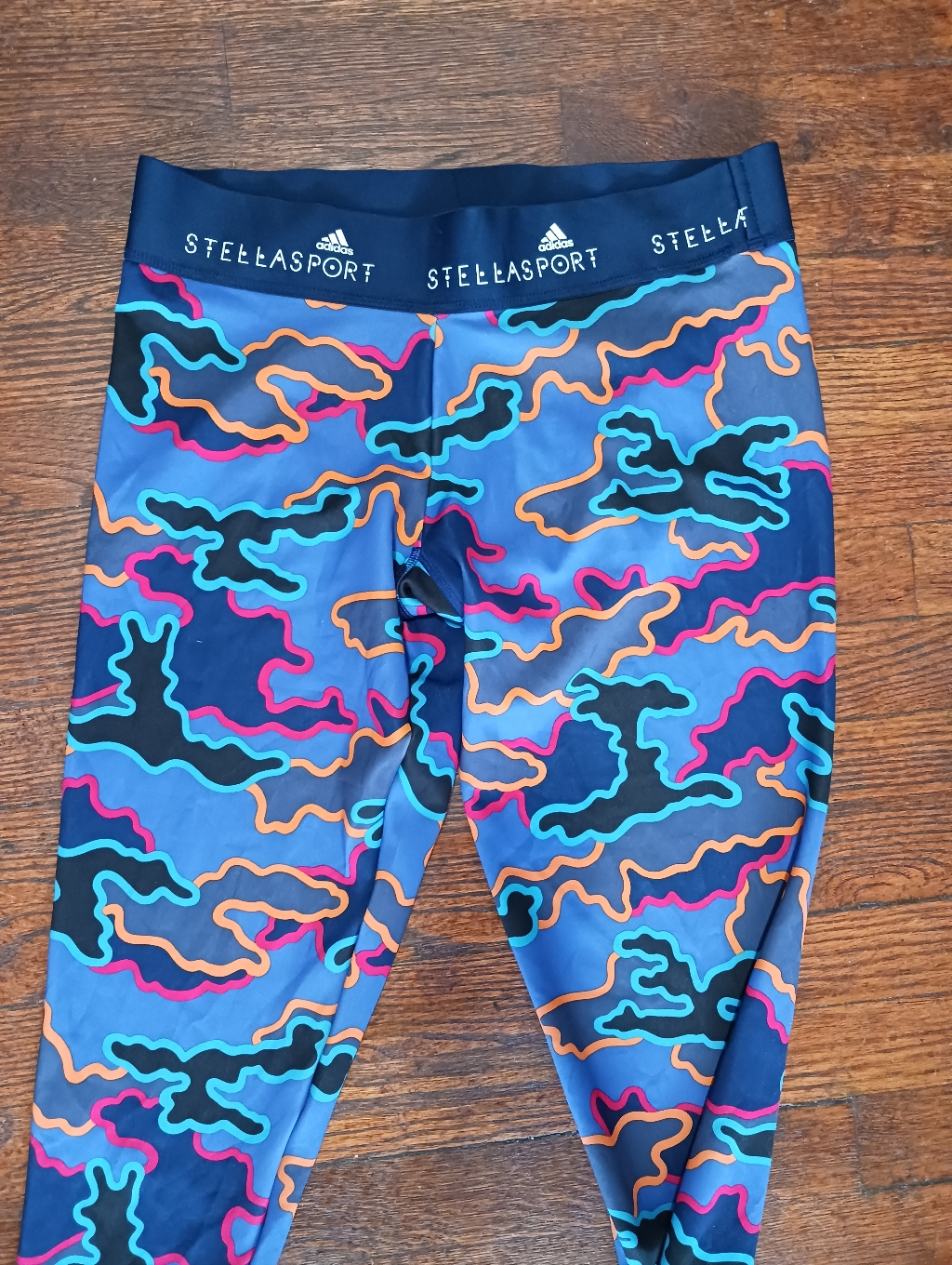 Adidas Women's Stella Mccartney Upf 50+ Leggings Az7773 , Brights Camo Sz L